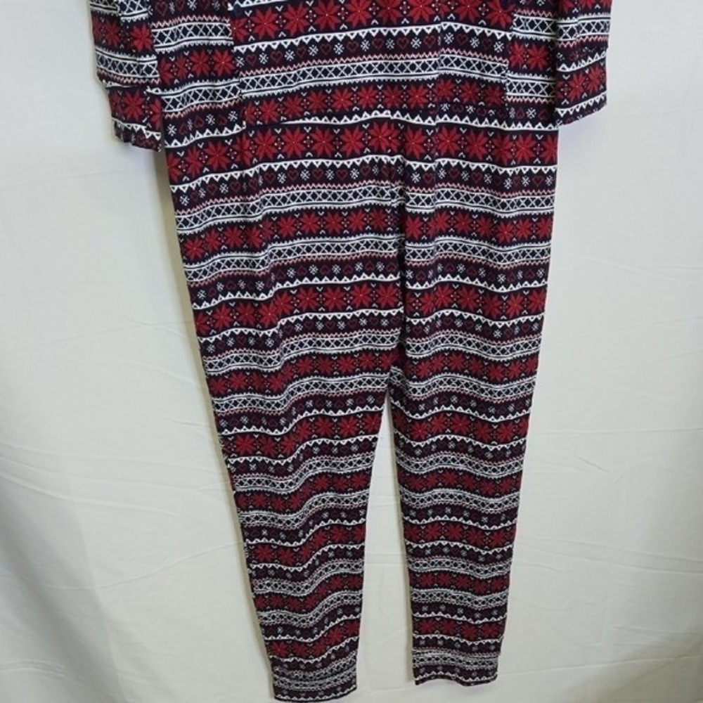 La Vie En Rose One Piece Pajamas Sleepwear, Fair Isle Winter Pattern, XXL, New - Picture 5 of 10